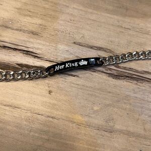 Her King Chain Bracelet With Silver Tone Chain